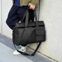 Fashionable men's travel bag, simple design, wet/dry separation carry-on luggage, trolley-type travel bag Fashionable men's travel bag, simple design, wet/dry separation carry-on luggage, trolley-type travel bag