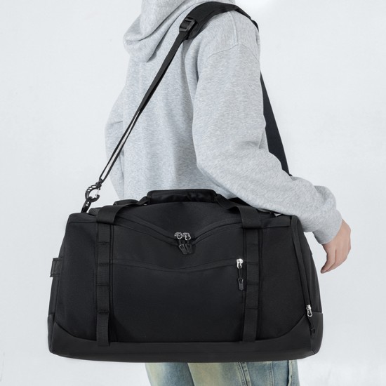 Men's stylish sports and fitness bag with wet and dry separation, shoe compartment, stress relief shoulder strap, casual travel bag Men's stylish sports and fitness bag with wet and dry separation, shoe compartment, stress relief shoulder strap, casual travel bag