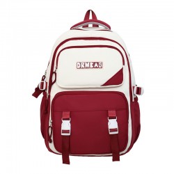 New contrasting color backpack for junior high school students, trendy and casual, versatile backpack for classes, college students, and high school students New contrasting color backpack for junior high school students, trendy and casual, versatile backpack for classes, college students, and high school students