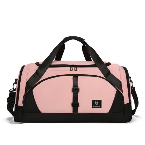 Lightweight travel bag with wet/dry separation and sports and fitness bag, large capacity, shoe compartment, casual travel bag with trolley Lightweight travel bag with wet/dry separation and sports and fitness bag, large capacity, shoe compartment, casual travel bag with trolley