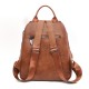 New cross-border soft leather backpacks Women's Korean-style fashionable large-capacity backpack, stylish and casual, versatile and versatile travel bag New cross-border soft leather backpacks Women's Korean-style fashionable large-capacity backpack, stylish and casual, versatile and versatile travel bag