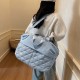 Women's simple casual diamond-patterned travel bag, wet and dry separation, sports and fitness bag