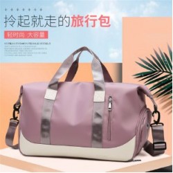 Yoga swimming and fitness bag, logo-printed cross-border shoe compartment, large capacity sports bag with trolley, fashionable travel bag
