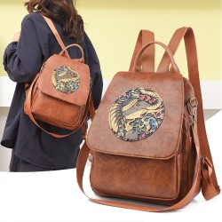 New cross-border soft leather backpacks Women's Korean-style fashionable large-capacity backpack, stylish and casual, versatile and versatile travel bag New cross-border soft leather backpacks Women's Korean-style fashionable large-capacity backpack, stylish and casual, versatile and versatile travel bag