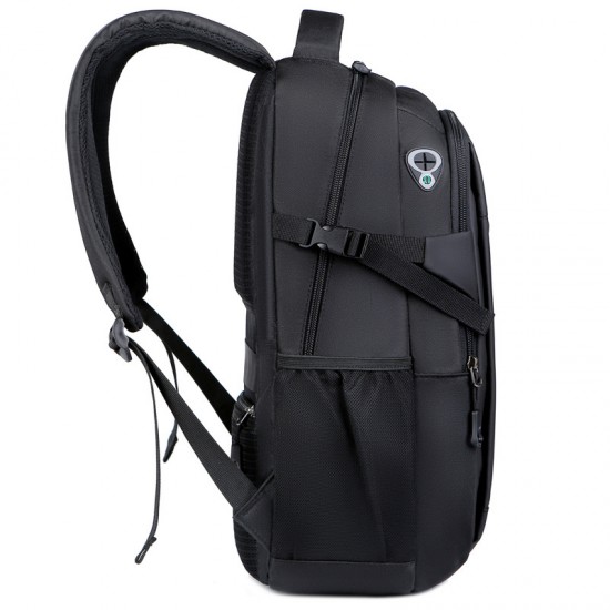 Cross-border men's laptop bags, trendy travel bags with headphone jacks, leather-wrapped backpacks for business commuting and casual student backpacks.