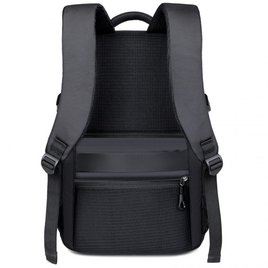 Cross-border men's laptop bags, trendy travel bags with headphone jacks, leather-wrapped backpacks for business commuting and casual student backpacks.