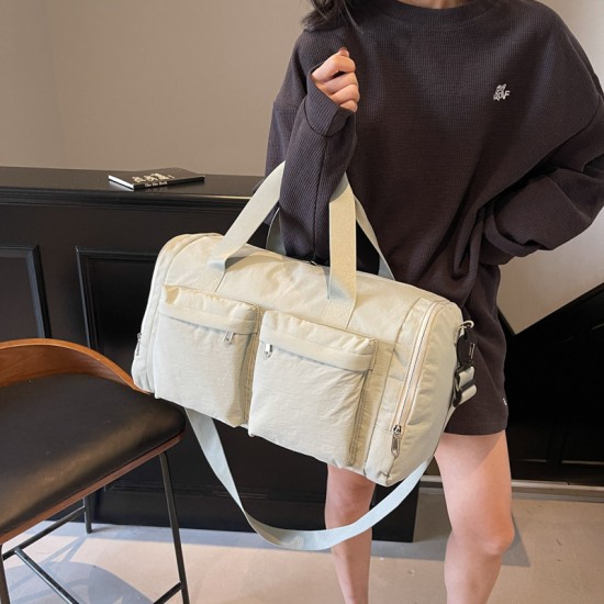 Unisex travel luggage with shoe compartment and double pockets, wet/dry separation, sports fitness bag Unisex travel luggage with shoe compartment and double pockets, wet/dry separation, sports fitness bag