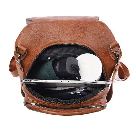 New cross-border soft leather backpacks Women's Korean-style fashionable large-capacity backpack, stylish and casual, versatile and versatile travel bag New cross-border soft leather backpacks Women's Korean-style fashionable large-capacity backpack, stylish and casual, versatile and versatile travel bag