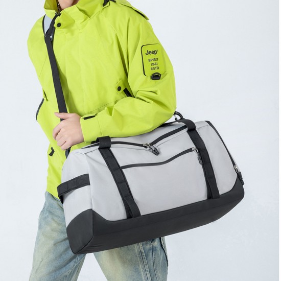Men's stylish sports and fitness bag with wet and dry separation, shoe compartment, stress relief shoulder strap, casual travel bag Men's stylish sports and fitness bag with wet and dry separation, shoe compartment, stress relief shoulder strap, casual travel bag