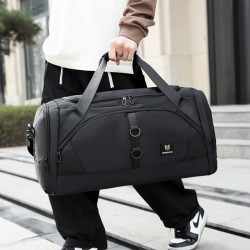 Lightweight travel bag with wet/dry separation and sports and fitness bag, large capacity, shoe compartment, casual travel bag with trolley Lightweight travel bag with wet/dry separation and sports and fitness bag, large capacity, shoe compartment, casual travel bag with trolley