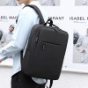 New men's business laptop backpack with logo print, casual outdoor travel backpack for business trips