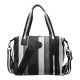 Striped retro travel bag, large-capacity lightweight handbag for women, short-distance travel luggage, wet/dry fitness bag Striped retro travel bag, large-capacity lightweight handbag for women, short-distance travel luggage, wet/dry fitness bag