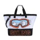Large-capacity gym bag with shoe compartment, drawstring storage, men's travel luggage storage bag