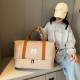 Stylish contrasting color storage bag, simple large-capacity business travel bag, wet/dry separation, fitness bag with shoe compartment Stylish contrasting color storage bag, simple large-capacity business travel bag, wet/dry separation, fitness bag with shoe compartment