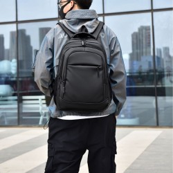 New cross-border backpack, men's large-capacity leather-coated commuting laptop bag, travel and leisure, outdoor business backpack New cross-border backpack, men's large-capacity leather-coated commuting laptop bag, travel and leisure, outdoor business backpack