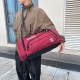 Large-capacity travel bag with shoe compartment, decompression shoulder strap, travel bag with trolley for men and women on business trips Large-capacity travel bag with shoe compartment, decompression shoulder strap, travel bag with trolley for men and women on business trips