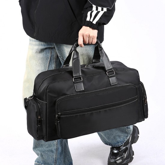 Men's large-capacity travel bag with multiple pockets, short-distance business trip outdoor storage, trolley function Men's large-capacity travel bag with multiple pockets, short-distance business trip outdoor storage, trolley function