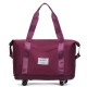 Short travel luggage with wheels, expandable moving storage bag, large-capacity portable gym bag for expectant mothers Short travel luggage with wheels, expandable moving storage bag, large-capacity portable gym bag for expectant mothers