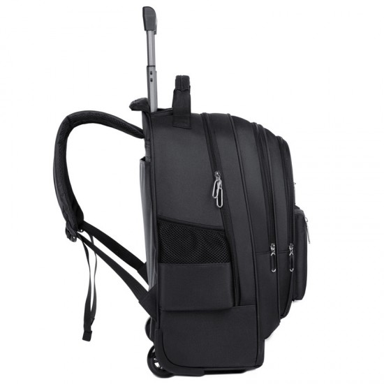 Wholesale new business laptop bags for men and women, logo-printable casual travel bags, middle school student backpacks with trolleys.